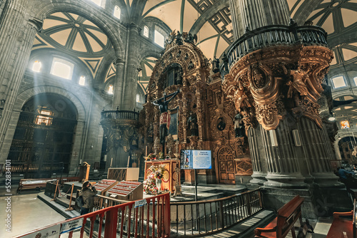 Mexico City Metropolitan Cathedral interior details, Mexico photo