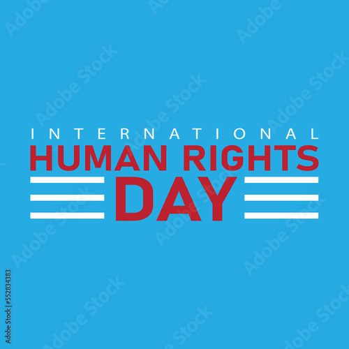 International human rights day awareness poster. 