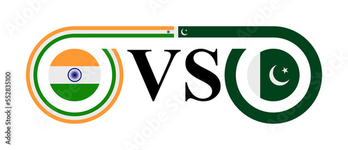 the concept of india vs pakistan. vector illustration isolated on white background
