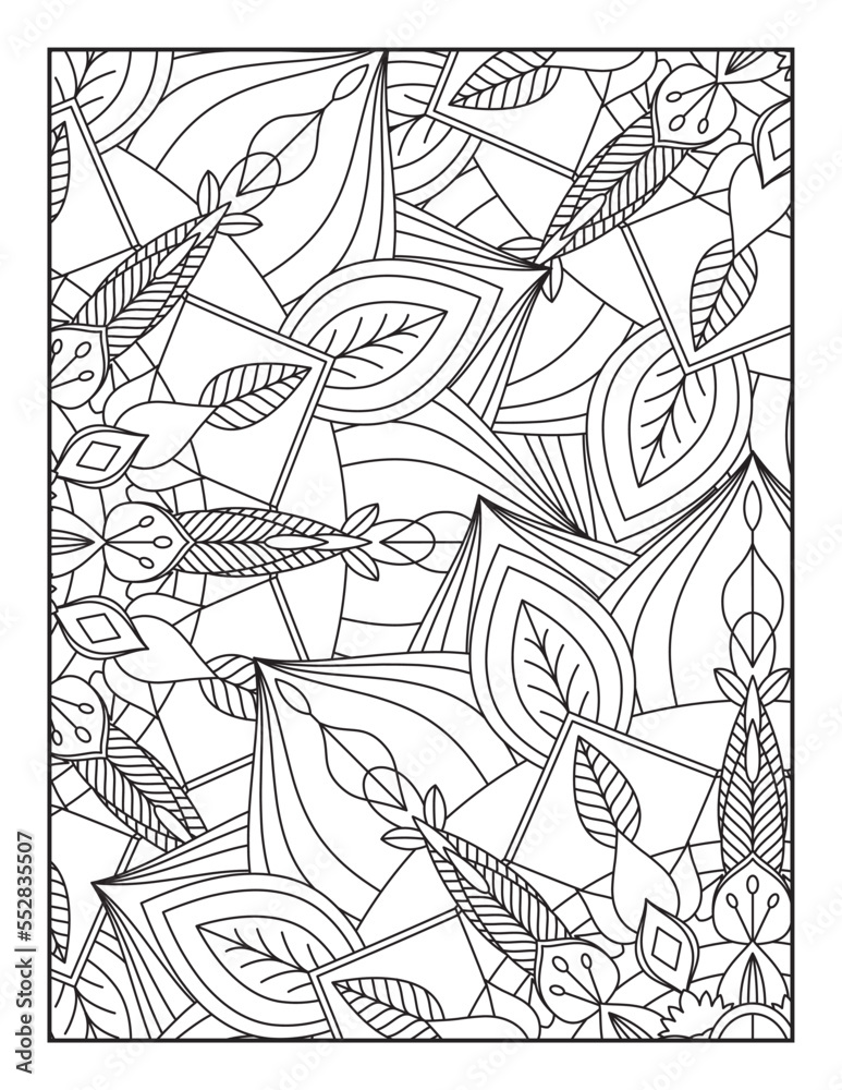 Floral Coloring Pages, Mandala Coloring Page For Adult 