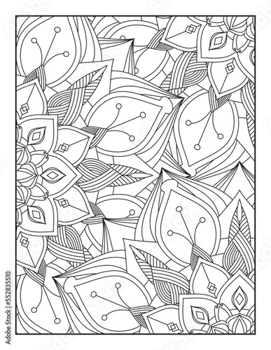 Floral Coloring Pages  Mandala Coloring Page For Adult 