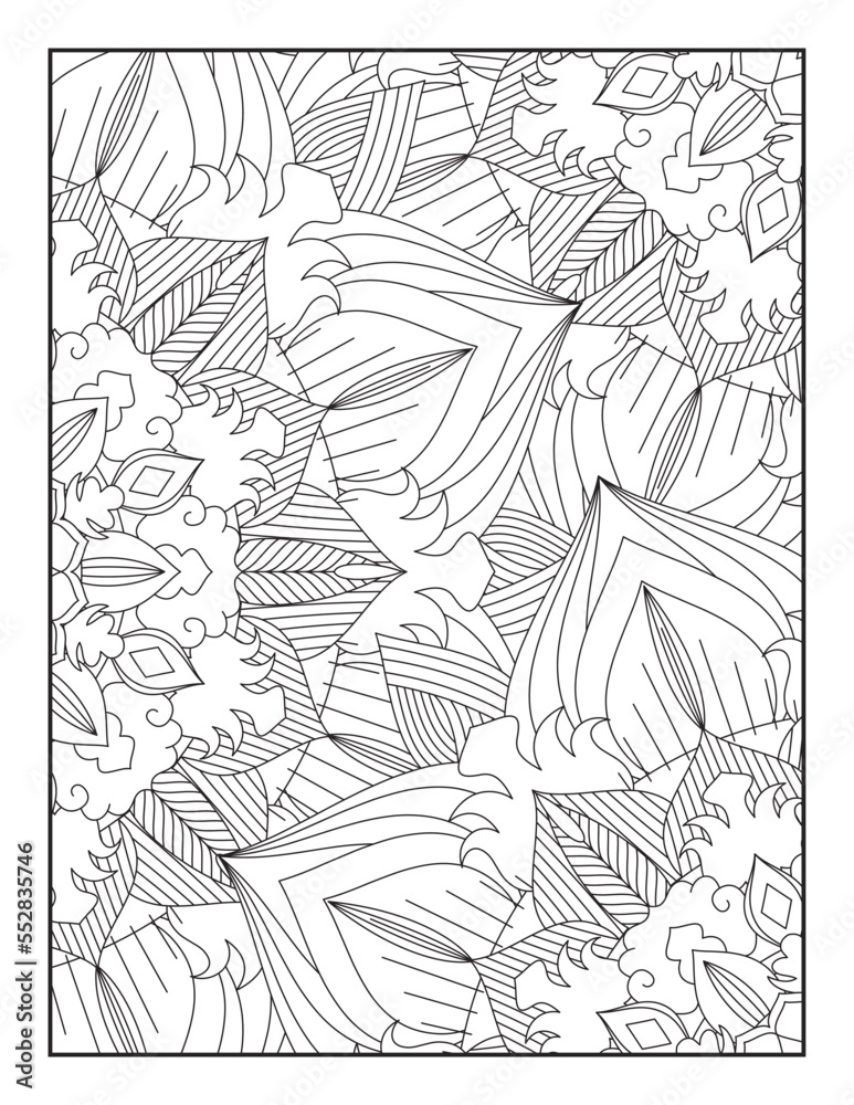 Floral Coloring Pages, Mandala Coloring Page For Adult 