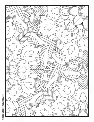 Floral Coloring Pages  Mandala Coloring Page For Adult 