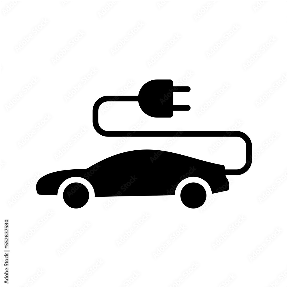 Electric car icon. sign for mobile concept and web design. vector illustration Electric car icon. sign for mobile concept and web design. vector illustration