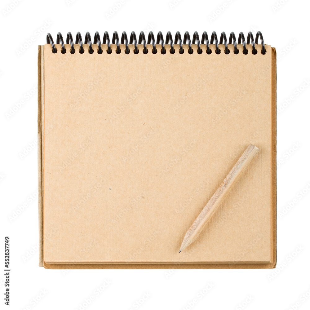 Notepad with small pencil, PNG clipart isolated on transparent background Notepad with small pencil, PNG clipart isolated on transparent background