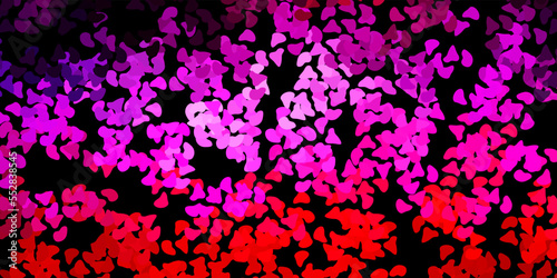 Dark purple  pink vector pattern with abstract shapes.
