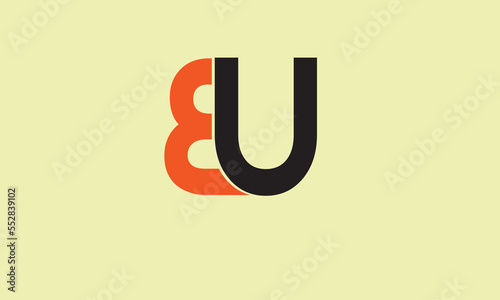 Initial BU, UB,U,B  Letter logo vector template design.