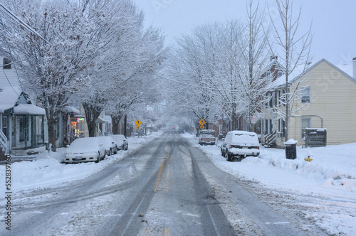 Snow covered street