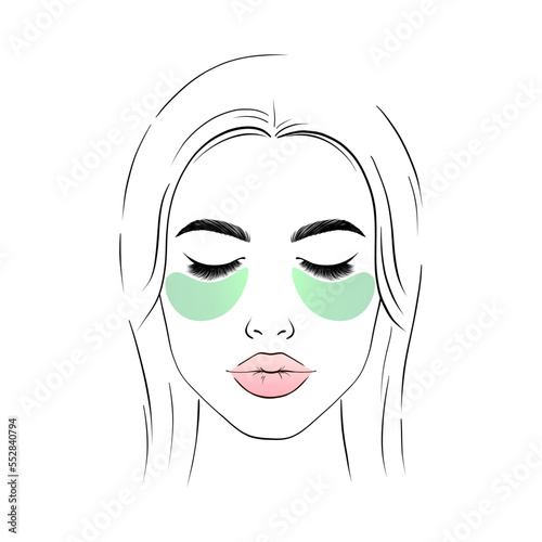 face with cosmetic patches
