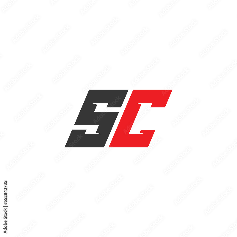 Initial Letter SC logo design vector illustration. Letter SC icon. Usable for business and technology Logos, Isolated on white background Initial Letter SC logo design vector illustration. Letter SC icon. Usable for business and technology Logos, Isolated on white background