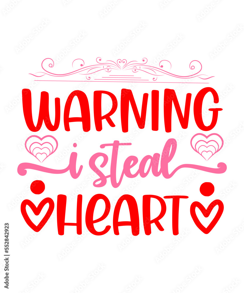 Warning I Steal Heart SVG
