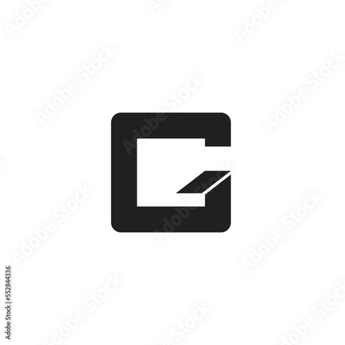 Lette G logo, black and white