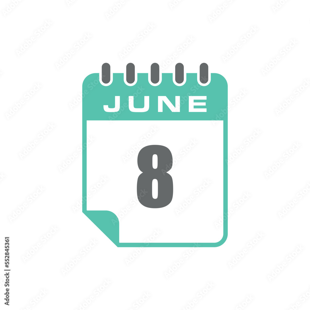 June Calendar Icon Vector Template June Calendar Icon Vector Template
