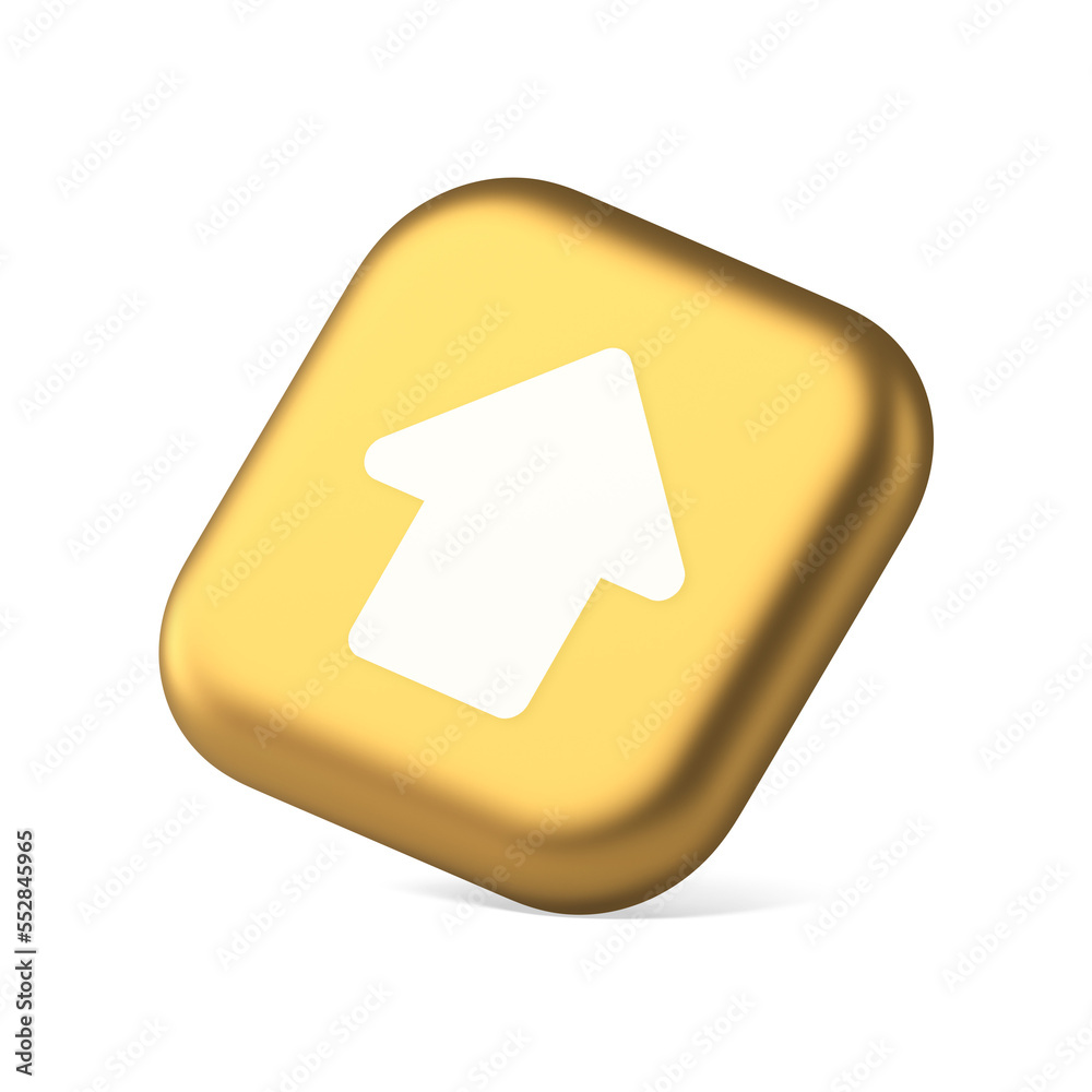 Arrow up button directional pointer cyberspace cursor symbol application website icon 3d rendering Arrow up button directional pointer cyberspace cursor symbol application website icon 3d rendering
