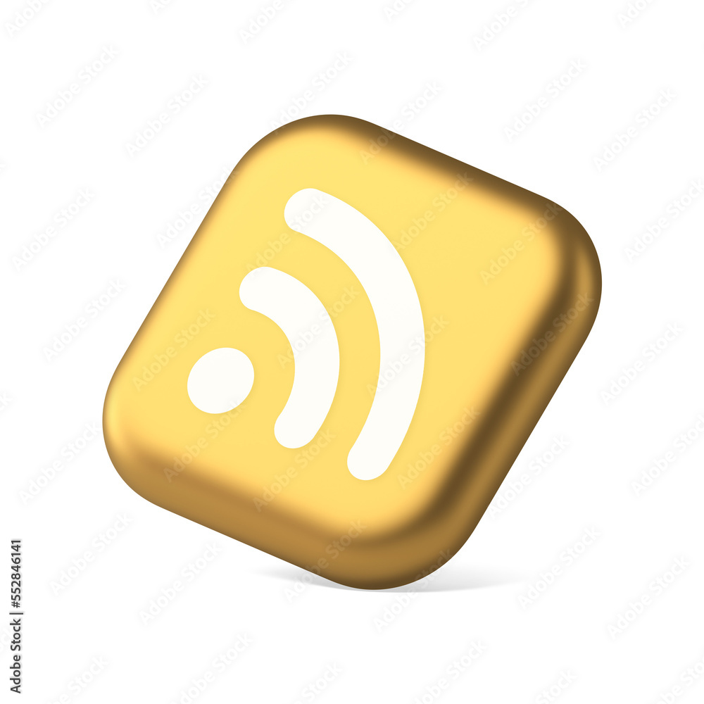 Wifi available access button wireless internet connection signal symbol application website icon 3d rendering Wifi available access button wireless internet connection signal symbol application website icon 3d rendering
