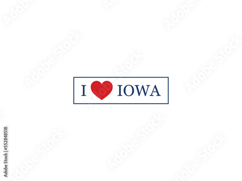 Free Download I Love Iowa Vector Template - GFXLoad