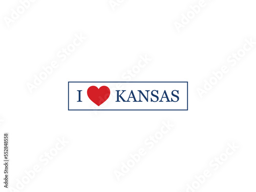 Free Download I Love Kansas Vector Template - GFXLoad