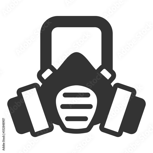 Dust respirator - icon, illustration on white background, glyph style