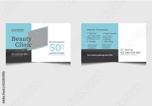 Beauty Clinic modern Business card Design Layout
