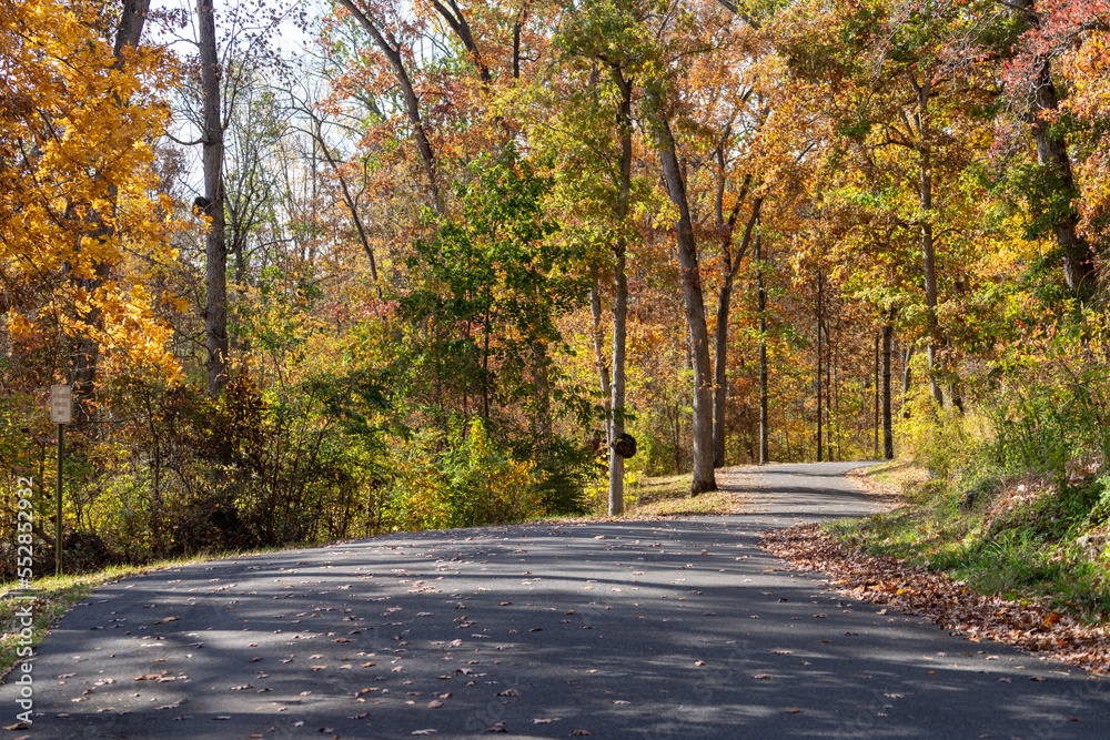 Beautiful rural Pennsylvania drive in autumn time
