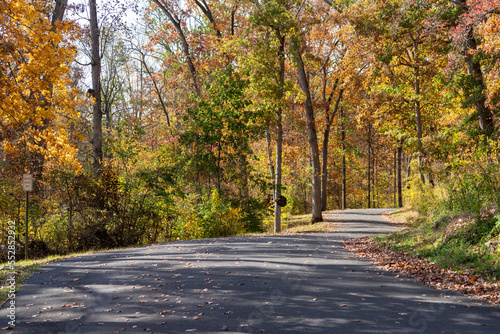 Beautiful rural Pennsylvania drive in autumn time © partSquirrel