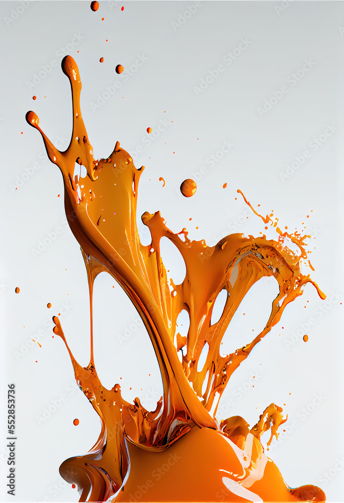 abstract background liquid splash orange