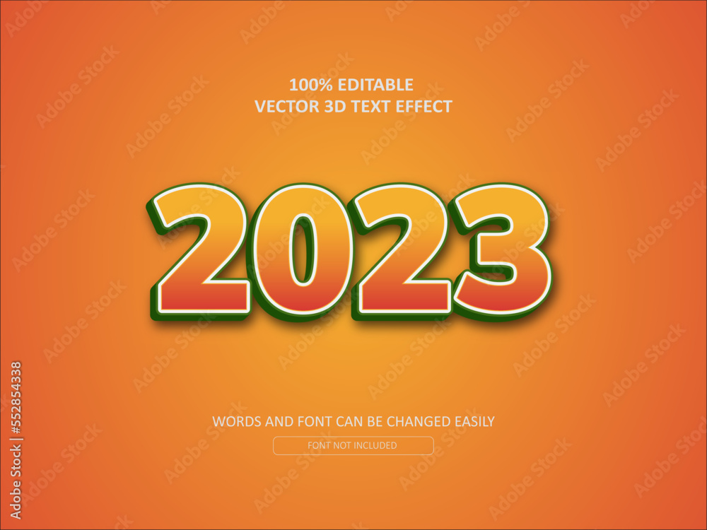 Obraz premium 2023 happy new year text style 