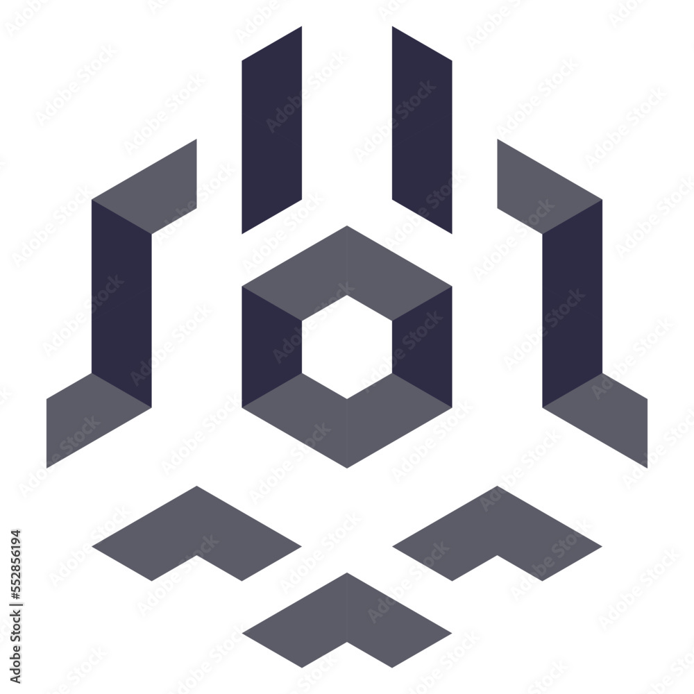 Hexagonal Packed Triangles 3d illusion abstract illustration Hexagonal Packed Triangles 3d illusion abstract illustration