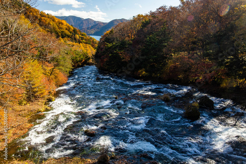 Scenic view of ryuzu waterfall at Nikko National Park
