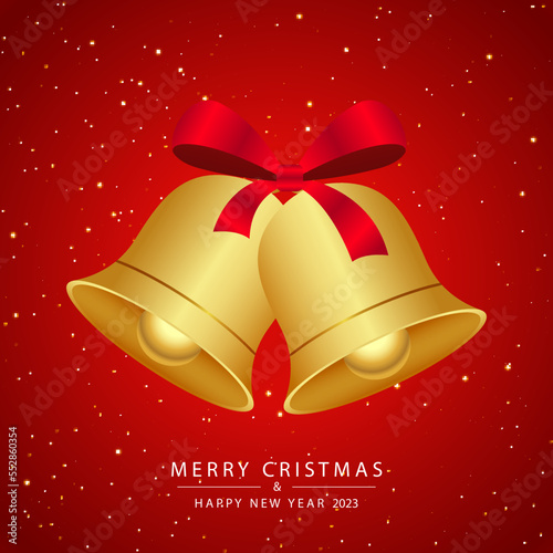  merry christmas realistic greeting card with xmas elements