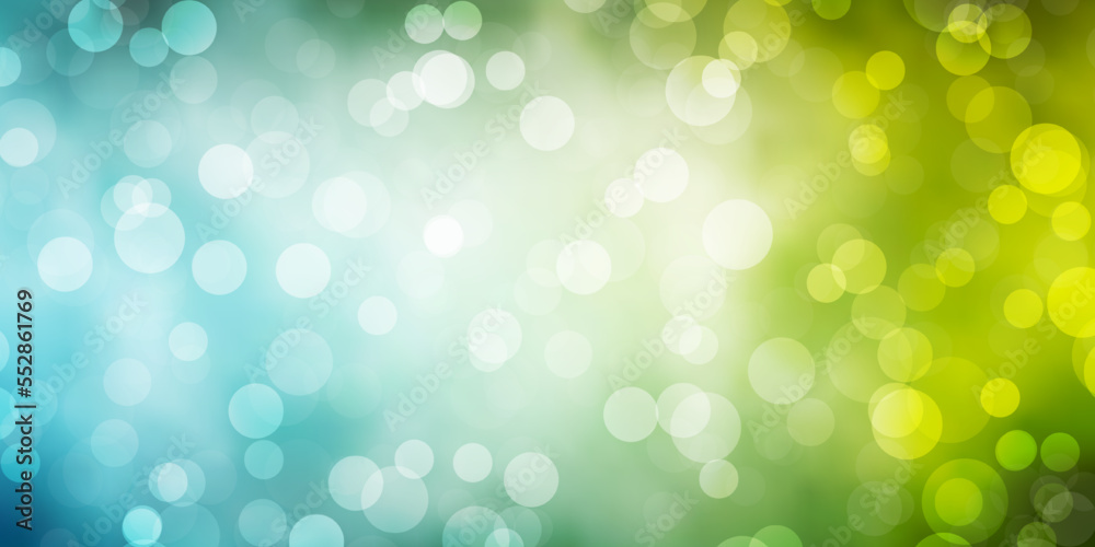 Light Blue, Green vector pattern with circles. Light Blue, Green vector pattern with circles.