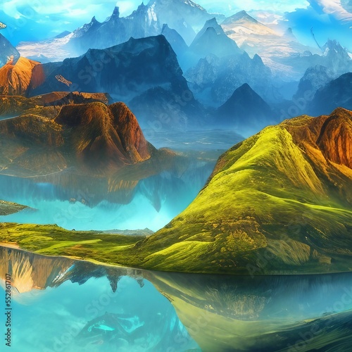 Foreign Landscape That Inspires Wanderlust k realistic highly detailed © Dan