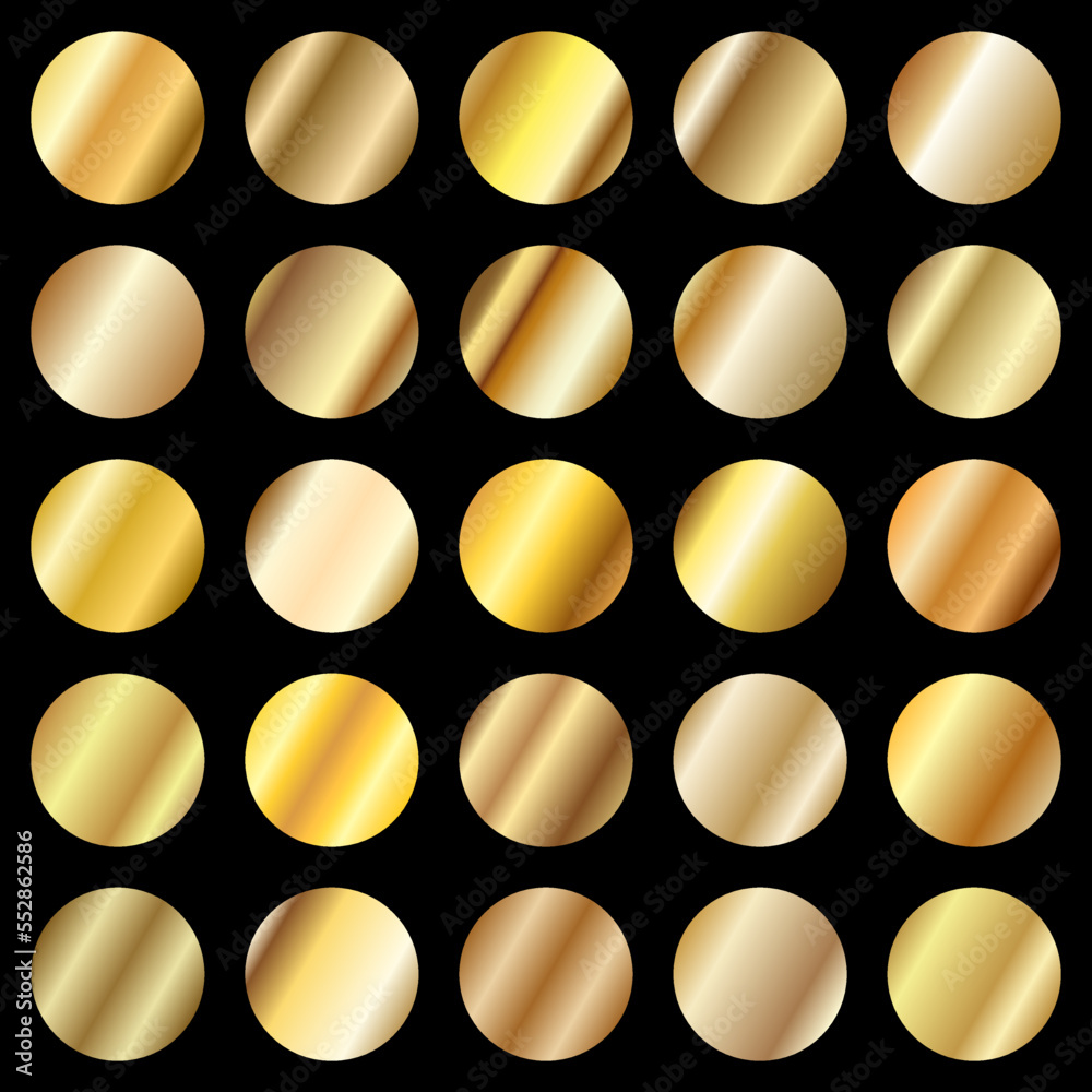 Gold texture gradient background vector set Stock Vector | Adobe Stock
