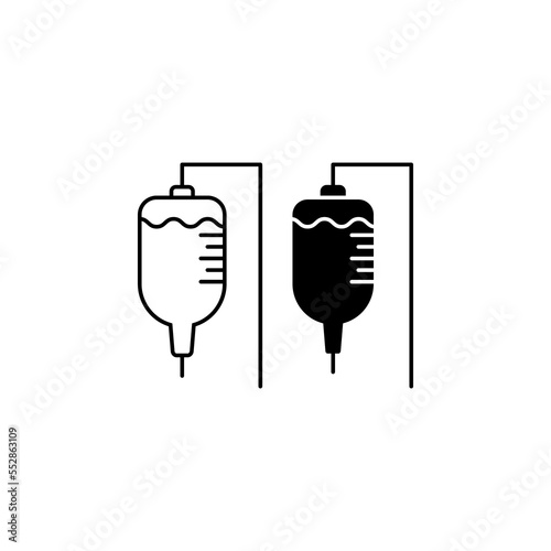 blood bag icon in trendy flat style, iv bag icon, infuse bag icon on white background