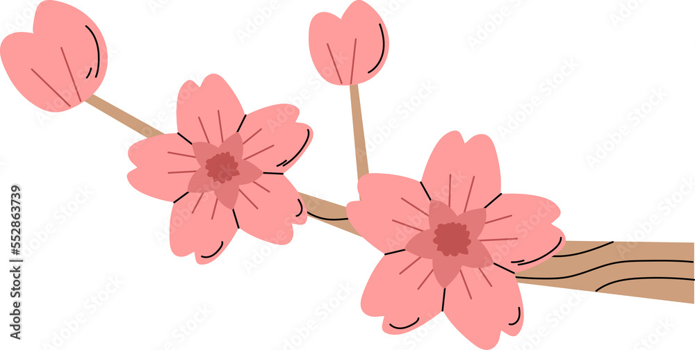 Obraz premium flower branch spring vibes mood seasonal clipart