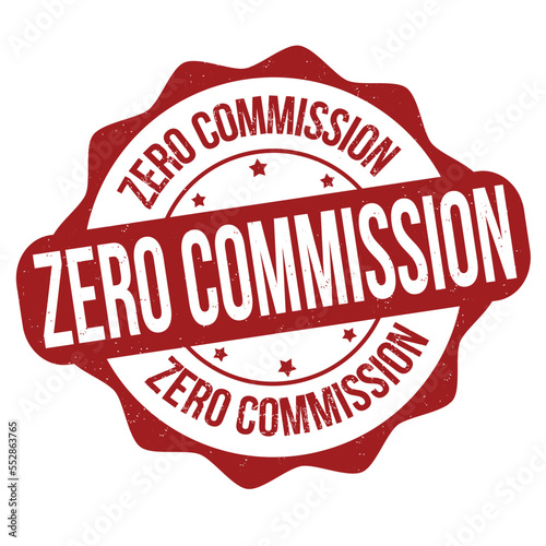 Zero commission grunge rubber stamp