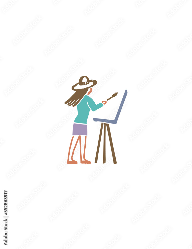 person drawing a picture