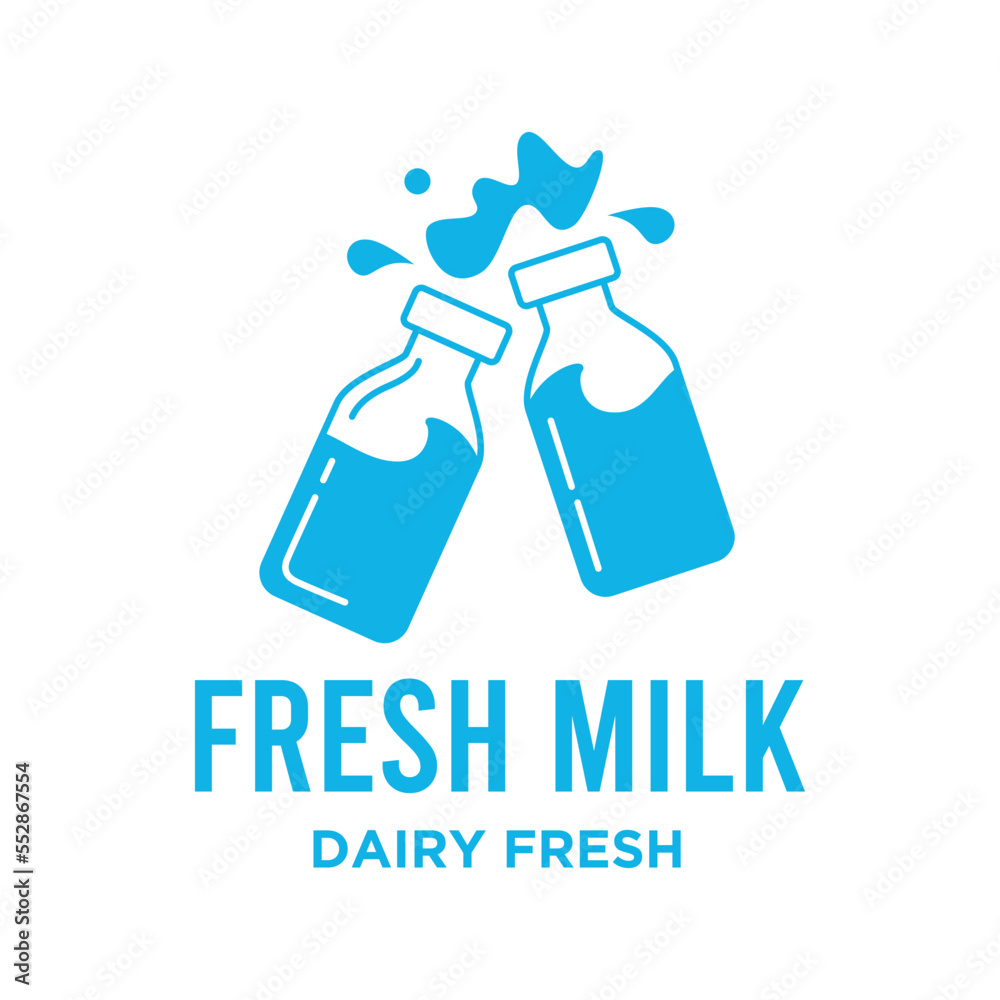 Fresh milk logo concept - isolated vector emblem Fresh milk logo concept - isolated vector emblem