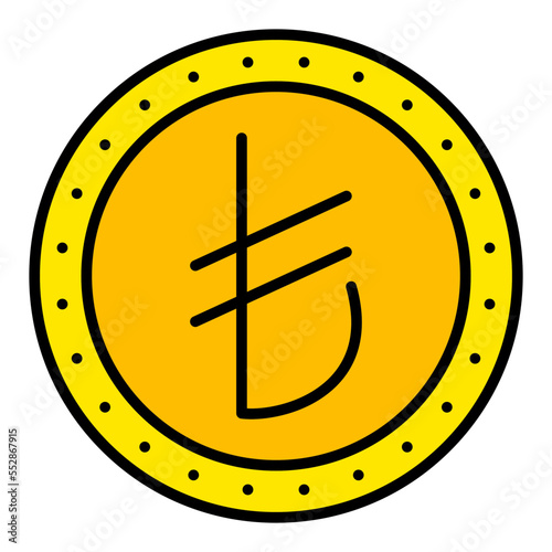 Turkish Lira Filled Line Icon