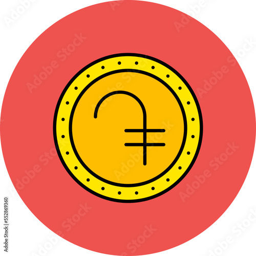 Dram Multicolor Circle Filled Line Icon