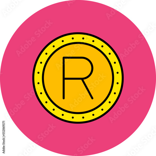 Rand Multicolor Circle Filled Line Icon