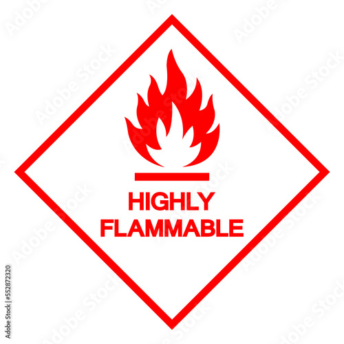 Highly Flammable Symbol Sign ,Vector Illustration, Isolate On White Background Label .EPS10