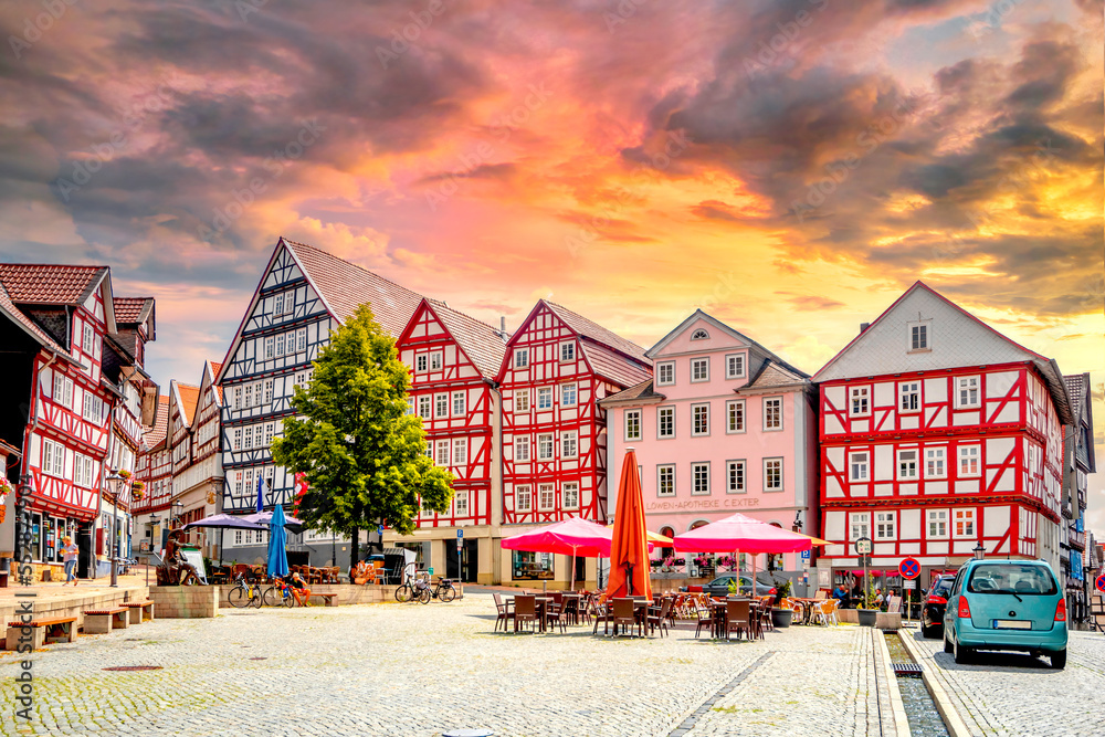 Obraz premium Marktplatz, Homberg Efze, Hessen, Deutschland
