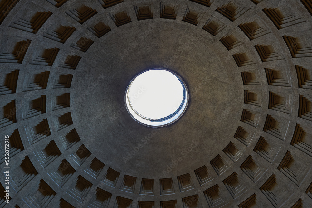 Rome, Italy - September 23, 2022 -  Interior of Pantheon in Rome