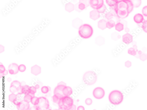 pink bokeh frame without background