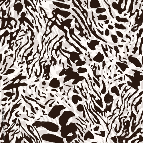 Seamless leopard pattern  jaguar texture  African animal print.