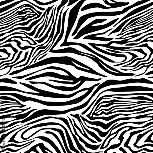 Seamless zebra texture, tiger pattern, animal print.