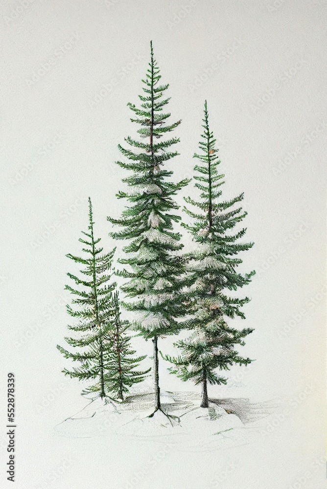 60565 Spruce Tree Drawing Images Stock Photos  Vectors  Shutterstock