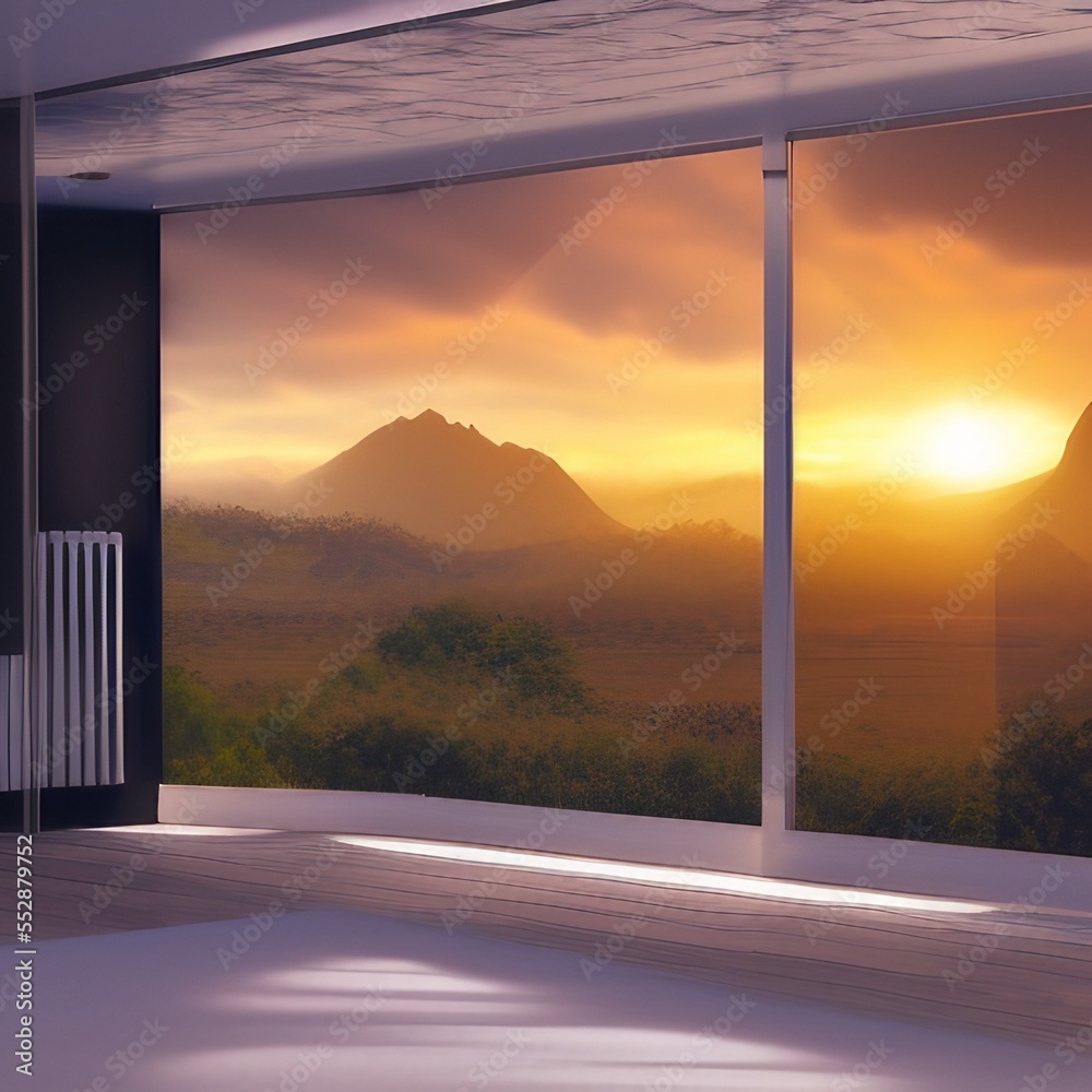 Fototapeta premium Modern Landscape That Inspires Wanderlust k realistic highly detailed