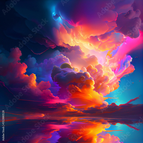 Colourful Clouds background © Peter